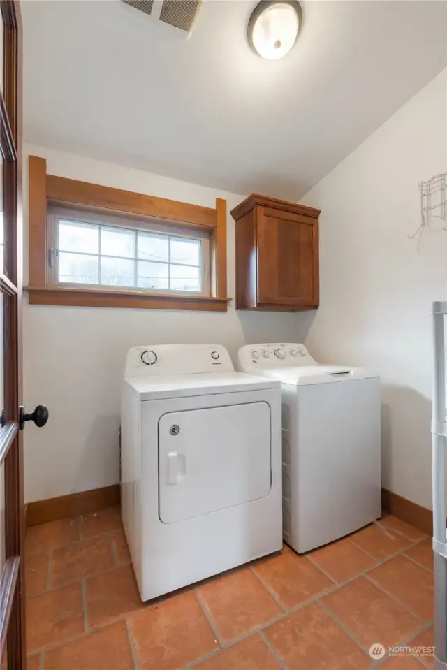 dedicated laundry space on upper level