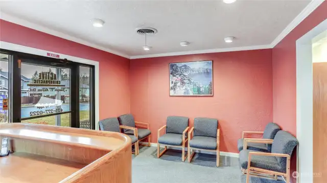 Lobby / reception.  Furniture and medical equipment are negotiable.