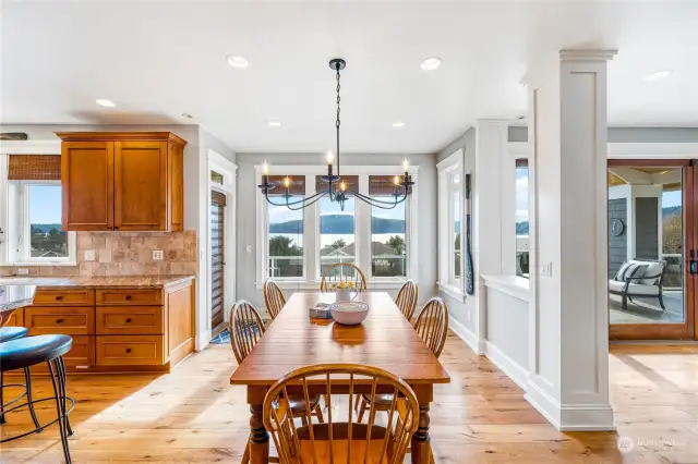 Dining area next to the kitchen has its own door to the deck for entertaining.
