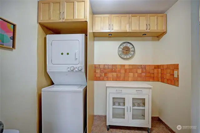 Washer, dryer laundry space