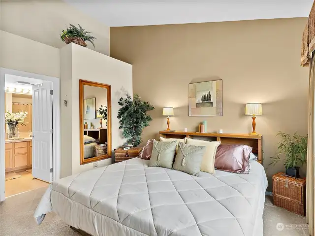 Plenty of room for your king size bedroom furniture.