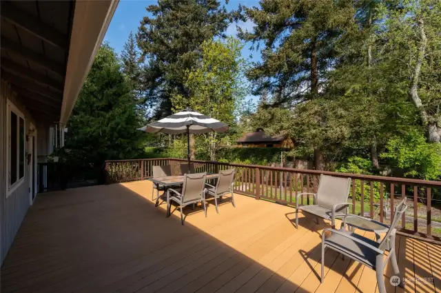 Ah, the deck. Plenty of room to entertain and enjoy the backyard.