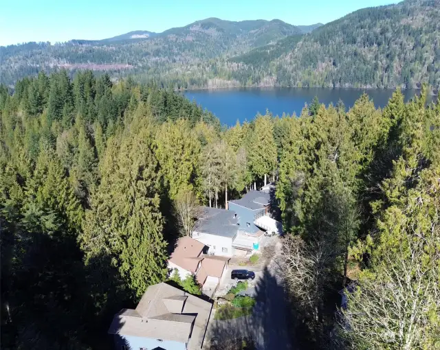 Overview of the Sunflower Circle neighborhood located adjacent to Park areas and Lake Whatcom.