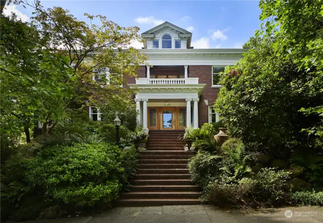 This stately home is on a lovely, leafy-green corner lot with mature trees and plantings.  Each room in this home has been carefully restored and rejuvenated. The utmost attention to detail has been taken to ensure the home remains true to its classic period style, while wired internet and solar power embrace the modern era.