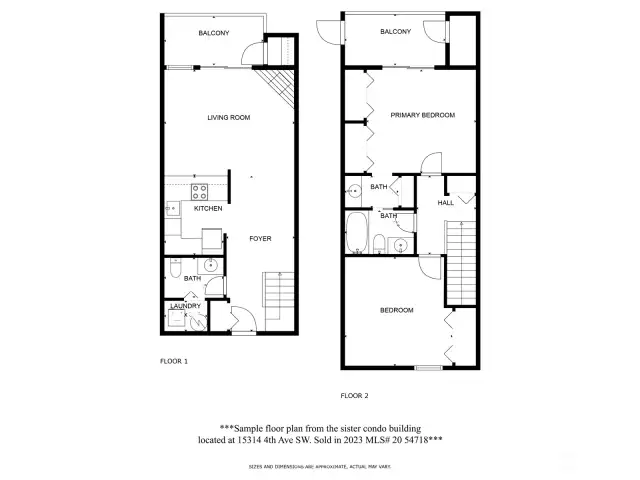Similar floor plan layout from sister building up the street. Sold as condos. Last sale in 2023 mls 2054718