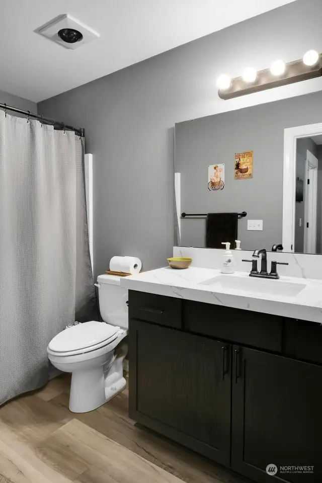 Guest Bathroom with Quartz Countertops