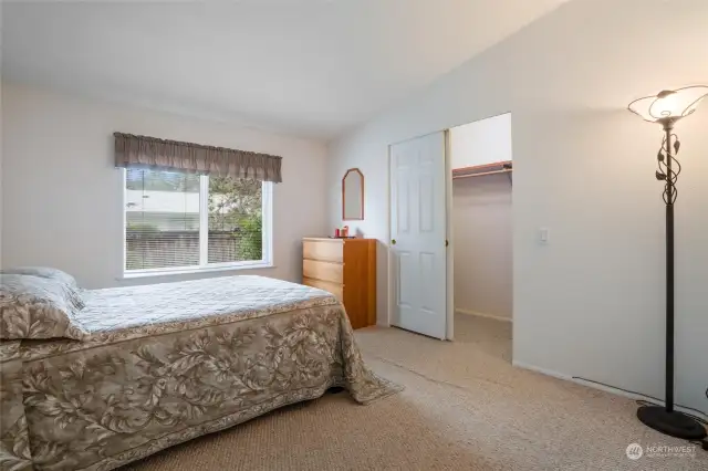 The additional bedroom is a great size and also enjoys vaulted ceilings.