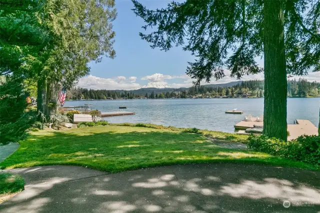 Convenient Sprinkler System and PNW Landscape Provide Parklike Grounds. This View Can't Be Beat!
