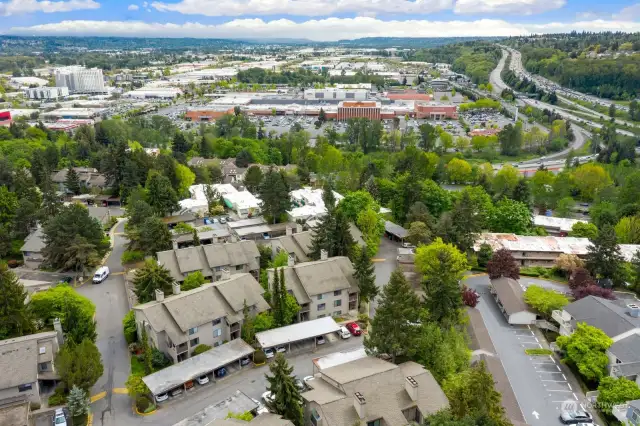 Great location! Tucked away on hill overlooking Westfield Shopping Mall and Southcenter. Easy access to I-5, shopping, dining, commute options, etc.