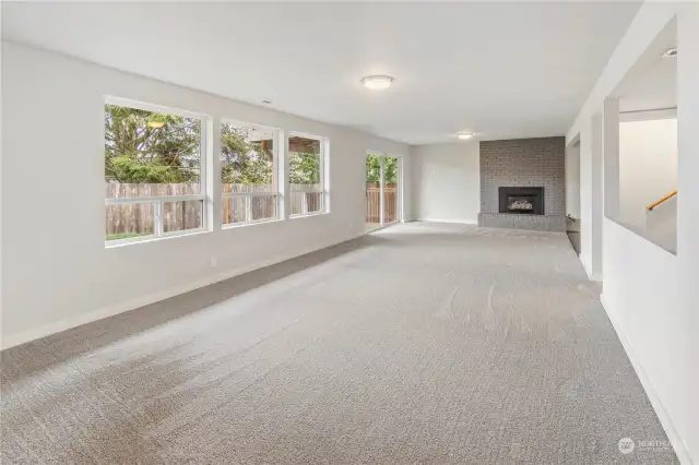 Large Family Room with fireplace