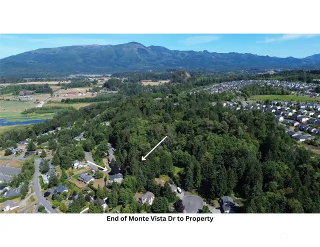 End of Monte Vista Dr to  Property Entrance