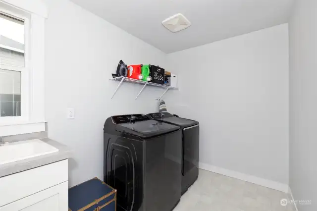 Upstairs and downstairs laundry rooms!
