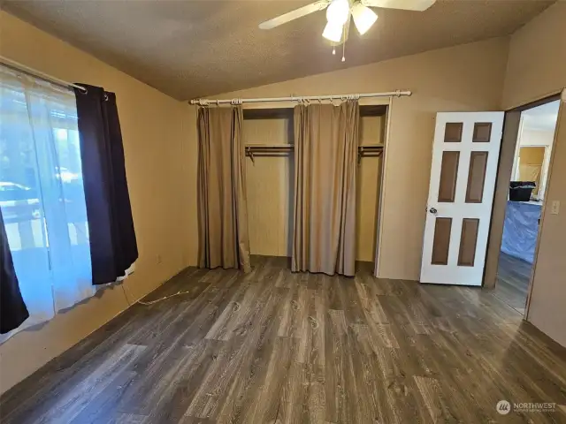 Main bedroom with large closet.