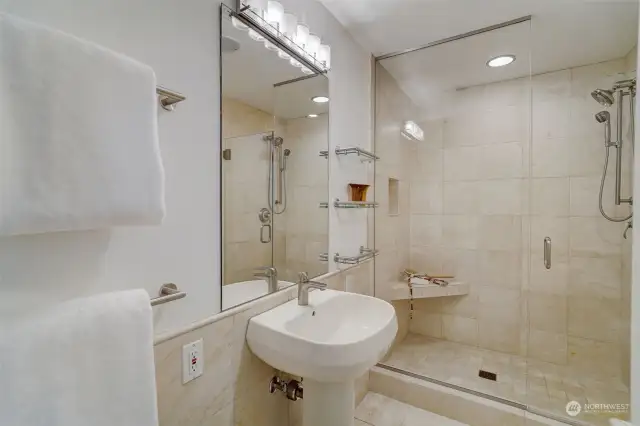 Lower level 3/4 bathroom