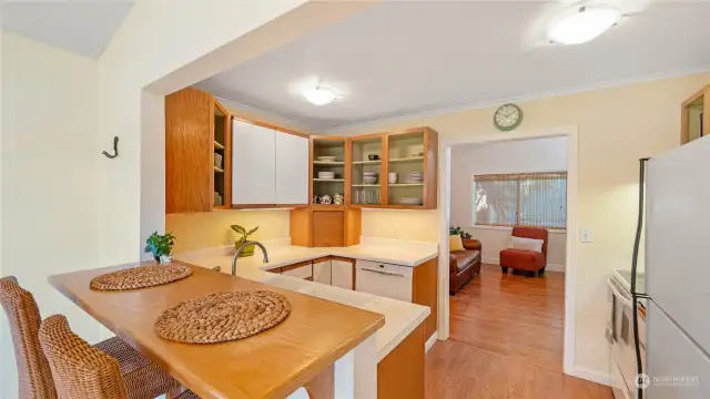 Nicely laid out kitchen. Cabinet doors are available.