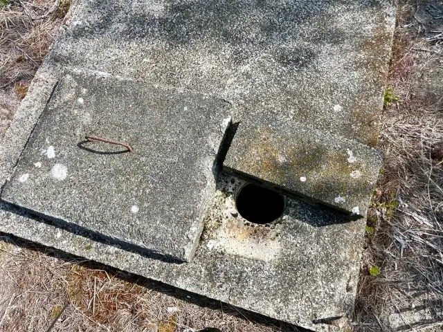 Old cistern well - keep lid on.