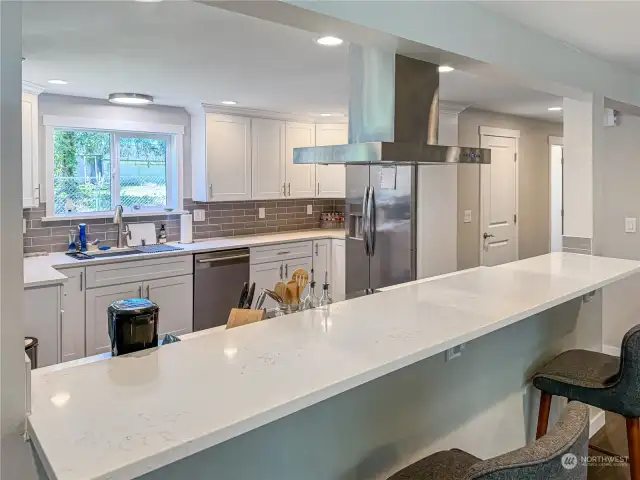 Remodeled Kitchen with Quartz Countertops