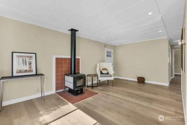 Great Room with wood burning stove