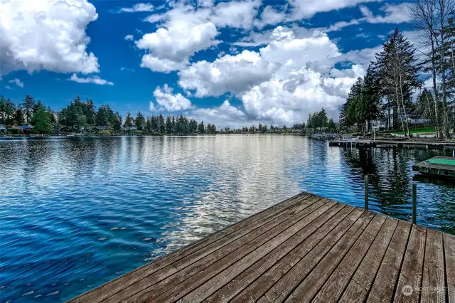 Wonderful perspective of the lake looking southeast.