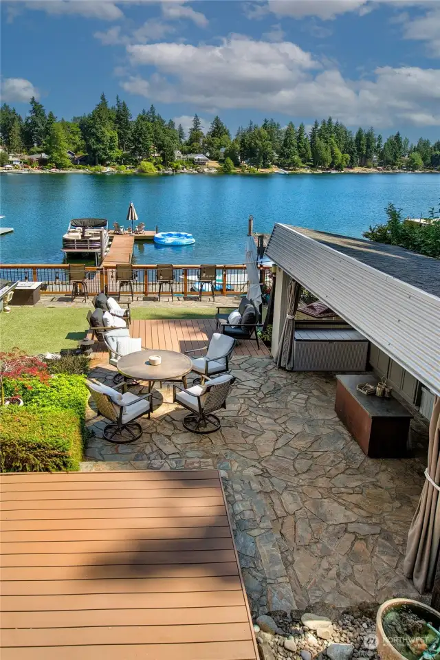 Summers on the lake are wonderful for entertaining and enjoying your beach front.