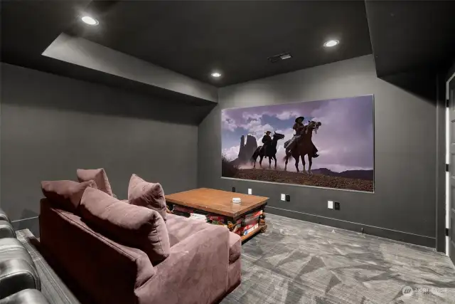 Enjoy movie nights in the theater room