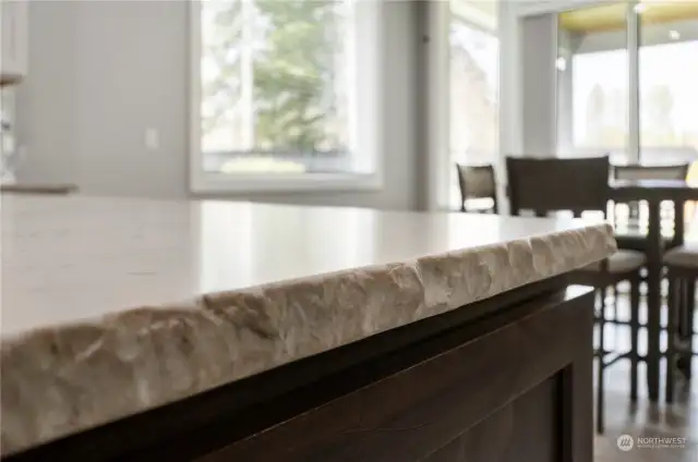 Stunning quartz counters with live edge! Wow!!!!
