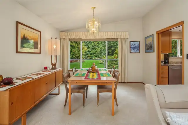 Dining room with picture window