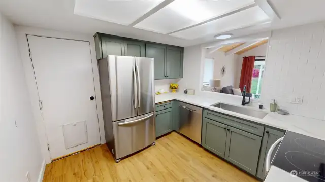 Kitchen and garage door