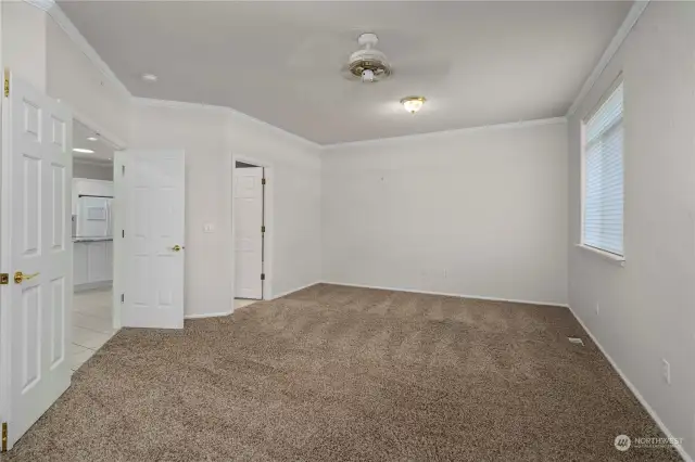 Large 2nd bedroom with attached bathroom