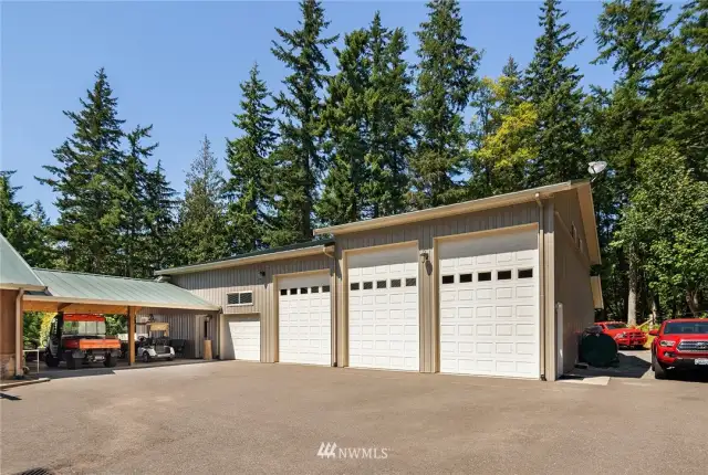 Oversized garage & shop with business office attached.