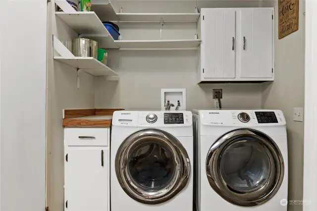 Full sized washer and dryer in unit!