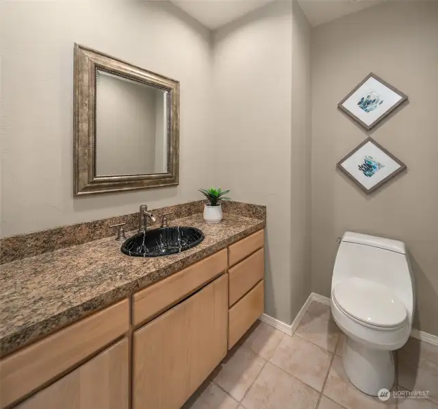 Guest bathroom on the main level – perfect for visitors and everyday use.