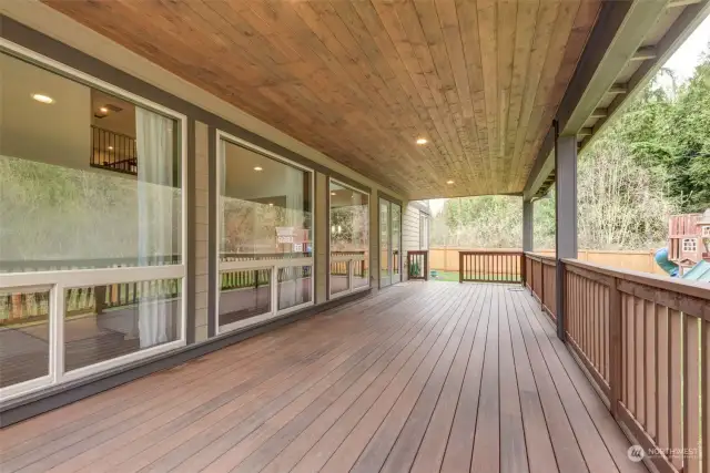 This deck is ready for summer enjoyment!  Complete with a BBQ hook up!  You'll spend endless hours enjoying the outdoors and nature!  Listen to the chorus of frogs, your own babbling creek & the tranquility of nature!