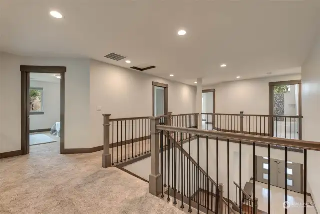 Upstairs has a fantastic layout & open to great room, dining room & foyer!