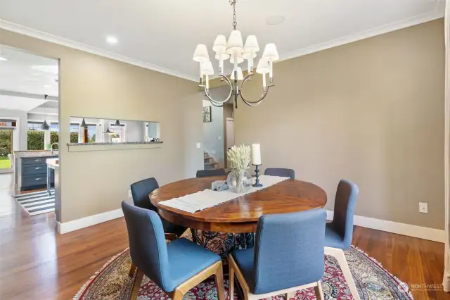 Formal dining room off the kitchen