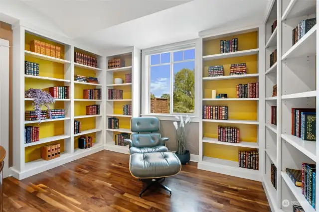 Office or Study w/ custom built-in bookcases