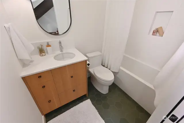 This is a full bathroom.