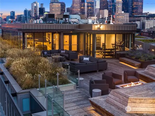 Rooftop deck offers city, mountain and Sound views in every direction!