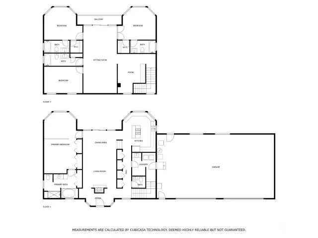 Floor plans for main and upper level of home.