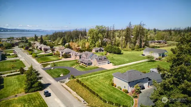 Drone view of the Bridgewater Estates neighborhood.