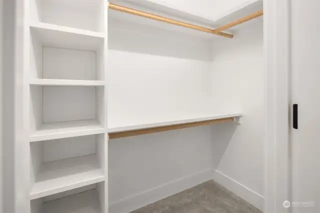 Built ins in closet.