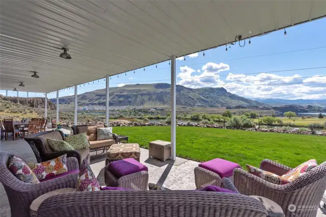Enjoy the panoramic views on the covered porch