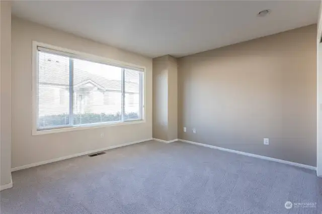 Master bedroom with brand new carpet