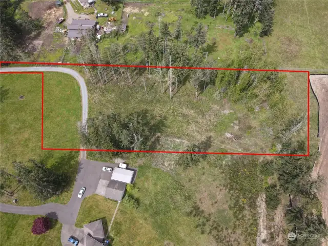 Subject property is Lot 1. Lot 2 with house on lot, has an access easement over Lot 1 to get onto 227th.