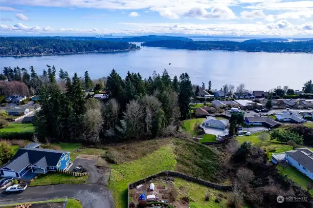 These views are hard to come by! This is an aerial view of the property on .610 of an acre.  Water, electricity, and gas are in the street. Your dream home is calling!