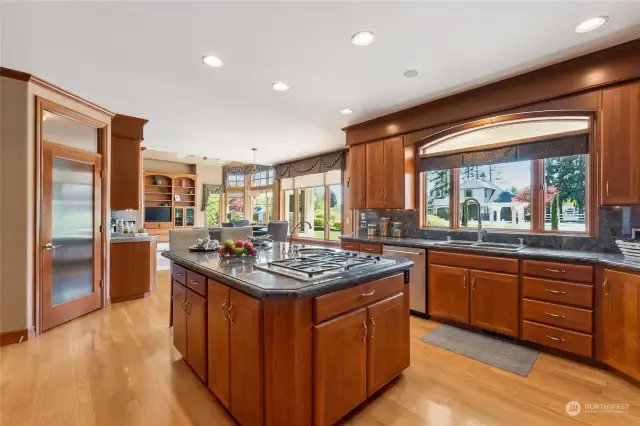 Create memorable moments with ease in this impeccably designed gourmet kitchen, ideal for entertaining.