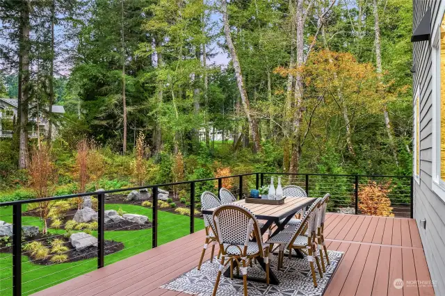 This angle shows off the size of this  wonderful back deck.