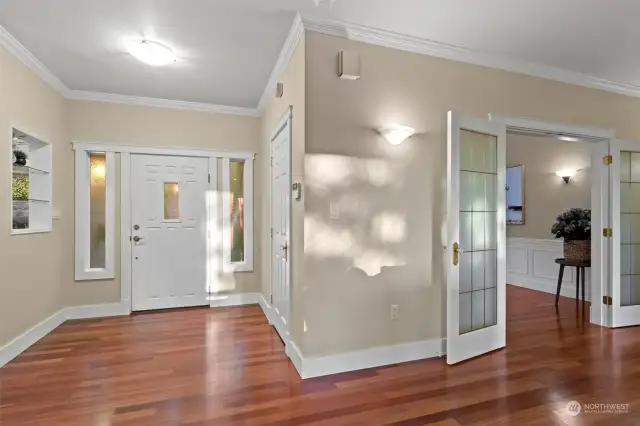 Entry way that leads to office and living space