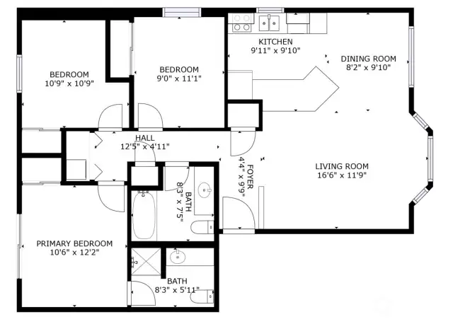 Floor plan for single unit