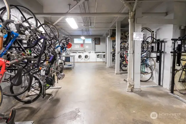 There's bicycle parking for an extra $10/month.